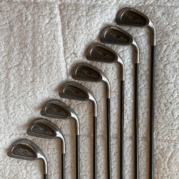 Ping Eye 2 Iron Set 3-PW Black Dot Aldila VL Graphite Shaft Stiff RH Ping Grips